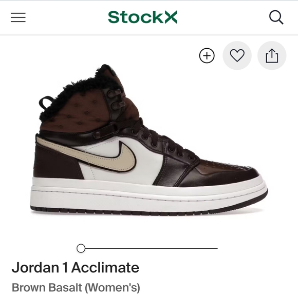 Jordan 1 Acclimate Brown and Cream Sneakers - Picture 1 of 8